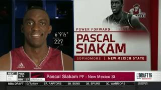 Pascal Siakam Drafted 27th Overall  June 23 2016 [upl. by Clance]