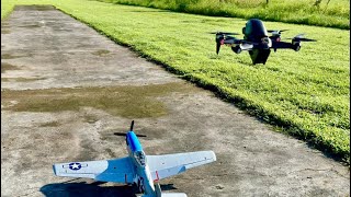 Eflite P51D Mustang 12m DJI FPV View [upl. by Malda]