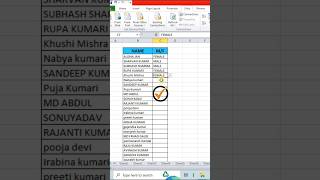 type male and female in excel 😊 excel exceltricks exceltips shorts top ytshorts 323 [upl. by Imalda]