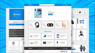 Full Functional amp Responsive eCommerce Website Free Source Code  HTMLCSSJS amp PHP  Techy Guy [upl. by Ahseyi43]