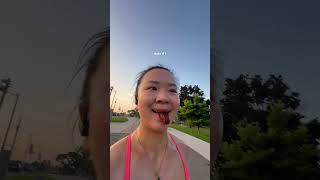 lets run a half marathon 🏃🏻‍♀️🧂🍉marathon marathontraining longrun running halfmarathon [upl. by Ikkin]