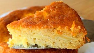 el postre más RICO Y FÁCIL en 5 minutos  con 3 manzanas y 2 huevos 🍎Tarta de Manzana🍏 [upl. by Colis]