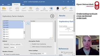 Factoranalyse in jamovi PB0812 Onderzoekspracticum crosssectioneel onderzoek [upl. by Ardna279]
