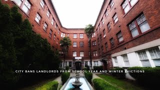 City Bans Landlords From School Year And Winter Evictions [upl. by Eilra]