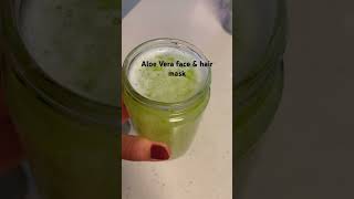 Aloe Vera mask to boost your skin tone and hair strength 💕 aloevera aloeveramask facemask [upl. by Dnilazor]