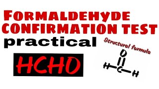 class 12 chemistry practical Formaldehyde Test in hindi [upl. by Maidy]