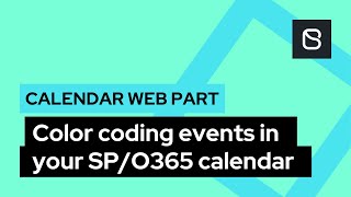 Color coding events in your SharePointOffice 365 calendar  Calendar Web Part [upl. by Einwahs]