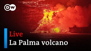 Watch live Cumbre Vieja volcano erupting on La Palma [upl. by Saundra]