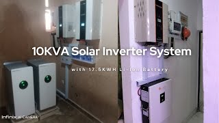 Installation of 10KVA Solar Inverter with 175KWH Battery System  Solar Inverter Installation [upl. by Boeke]