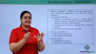 Class 11th – Economic Reforms Liberalisation  Indian Economics  Tutorials Point [upl. by Micaela]