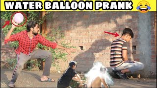 water balloon prank on people BY AJ Pranks 1080p [upl. by Imrots]