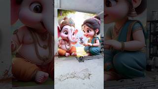 Ganpati Bappa drawing photo 🥰🙏🌺 shorts youtubeshorts viralshorts ganesh ganpatibappamorya [upl. by Haerb]