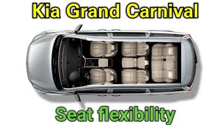 Kia Grand Carnival flexible seating arrangement 8 Seater [upl. by Norene]