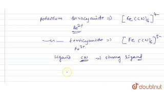 Both potassium ferrocyanide and potassium ferricyanide are diamagnetic [upl. by Yllod294]