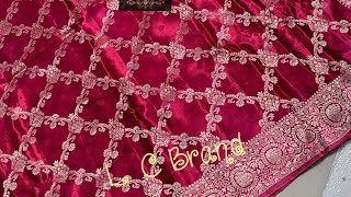 5100Pure Baneras Mushroo Satin Saree jaal weaving grand latest collection ph8523844182 [upl. by Reiners209]