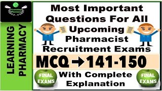 MCQ 141150  Government Pharmacy Exams Preparation  With Complete Explanation  In Hindi [upl. by Tihw]