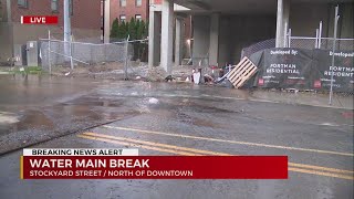 Water main break closes street in Germantown [upl. by Jefferson]