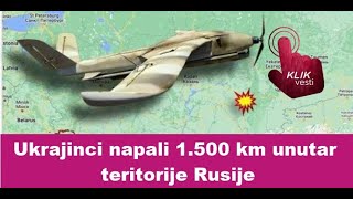 Ukrajinci napali 1 500 km unutar teritorije Rusije [upl. by Pisano947]