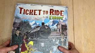 Board Game Reviews Ticket 2 Ride Europe [upl. by Ahseenal671]