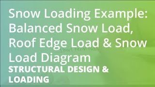 Snow Loading Example Balanced Snow Load Roof Edge Load amp Snow Load Diagram [upl. by Krutz]