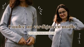 Je couds un cardigan en maille  Leah Sewing [upl. by Pulchia603]