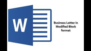 Business Letter  Modified Block Format [upl. by Aiksas]