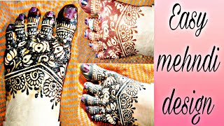 mehandi designeasy unique and beautiful mehndi designfeet mehndi designMehandi art [upl. by Rorrys]