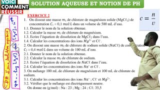 Solution aqueuseConcentrationéquations masseélectroneutralité de la solution [upl. by Orian]