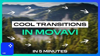 How to Make Video Transitions in Movavi Video Editor 2024 FAST and EASY [upl. by Lati]