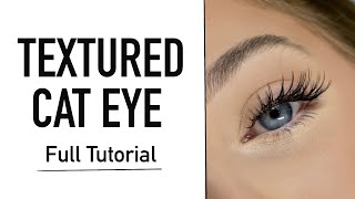 Wispy Dramatic Textured Cat Eye Lash Extension Tutorial  Styling  Mapping [upl. by Libnah]