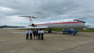 Air Koryo Tu134 takeoff approach landing cockpit  DSO Sondok FNJ Pyongyang Airport [upl. by Karlotta]