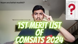 Expected 1st Merit List Of Comsats Univeristy 2024  Life At Comsats University Islamabad [upl. by Linders715]