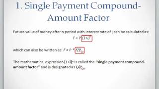 Lesson 1 video 2 Single Payment Compound Amount Factor future value [upl. by Amzu872]