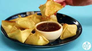 How to Make Baked Cream Cheese Wontons  Appetizer Recipes  Allrecipescom [upl. by Narmis]