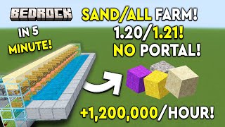 BEST Sand Farm 121 Minecraft Bedrock Tutorial  1200000HR  MCPEXboxPSSwitchPC [upl. by Sergius]