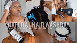 NATURAL HAIR WASH DAY  Ladydee Tressboost review  washday after braids [upl. by Mauricio622]