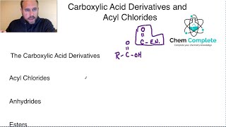 Carboxylic Acid Derivatives  Acyl Chlorides [upl. by Eenal375]