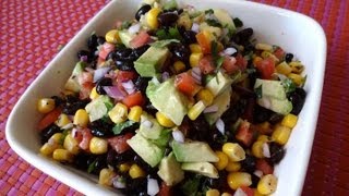 Ensalada de Frijoles Negros con Elote  Receta [upl. by Drannek]