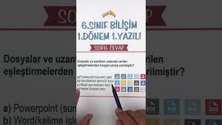 6Sınıf Bilişim 1Dönem 1Yazılı SoruCevap [upl. by Waldron]