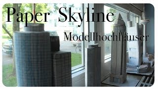 Papier Modellhochhäuser  Paperskyline Frankfurt HD [upl. by Attenehs]