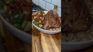 Lamb shank with the most flavourful rice for dinner lamb easyrecipe shorts [upl. by Siduhey]