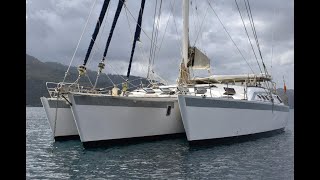 24 m TRIMARAN Sailing Yacht For Sale with Greek Charter License Full Walkthrough [upl. by Ettelimay]