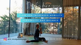 35 min mobility flow  intermediate yoga class to increase mobility flexibility and balance [upl. by Klina]