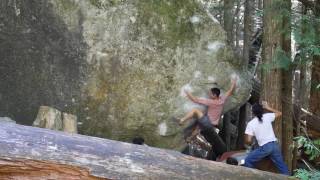 Squamish Bouldering The Fuzz V7 [upl. by Nangem]