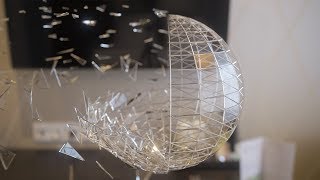 Motion Graphics Shattering Glass Maya Redshift Animation [upl. by Aix519]