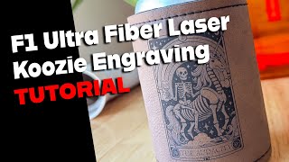 How to Laser Engrave a Leather Can Koozie Tutorial  Xtool F1 Ultra Tutorial  Xtool Tutorial [upl. by Aicnerolf]