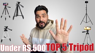 Cheap amp Best Top 5 Tripod Under Rs500 Budget  Amazon  Unboxing [upl. by Sukey]