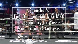 Saenchais Epic Question Mark Kick KO  Biomechanics Analysis [upl. by Attennaj]