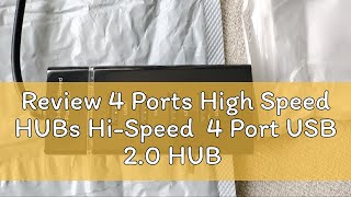 Review 4 Ports High Speed HUBs HiSpeed 4 Port USB 20 HUB Multi HUB Splitter Expansion For Deskto [upl. by Gelasius]