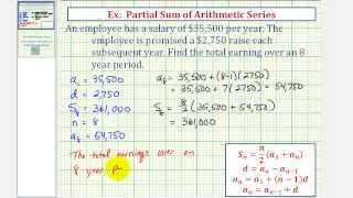 Ex Arithmetic Series Application  Salary [upl. by Luben]